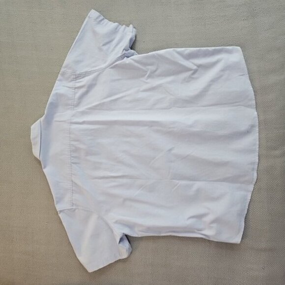 Coofandy Shirt Men's XXL Sky Blue Embroidered Cotton Short Sleeve Bowling EUC - Picture 10 of 12